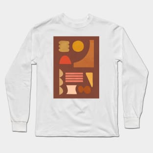 Colorful Modern Abstract Shapes 3 Long Sleeve T-Shirt